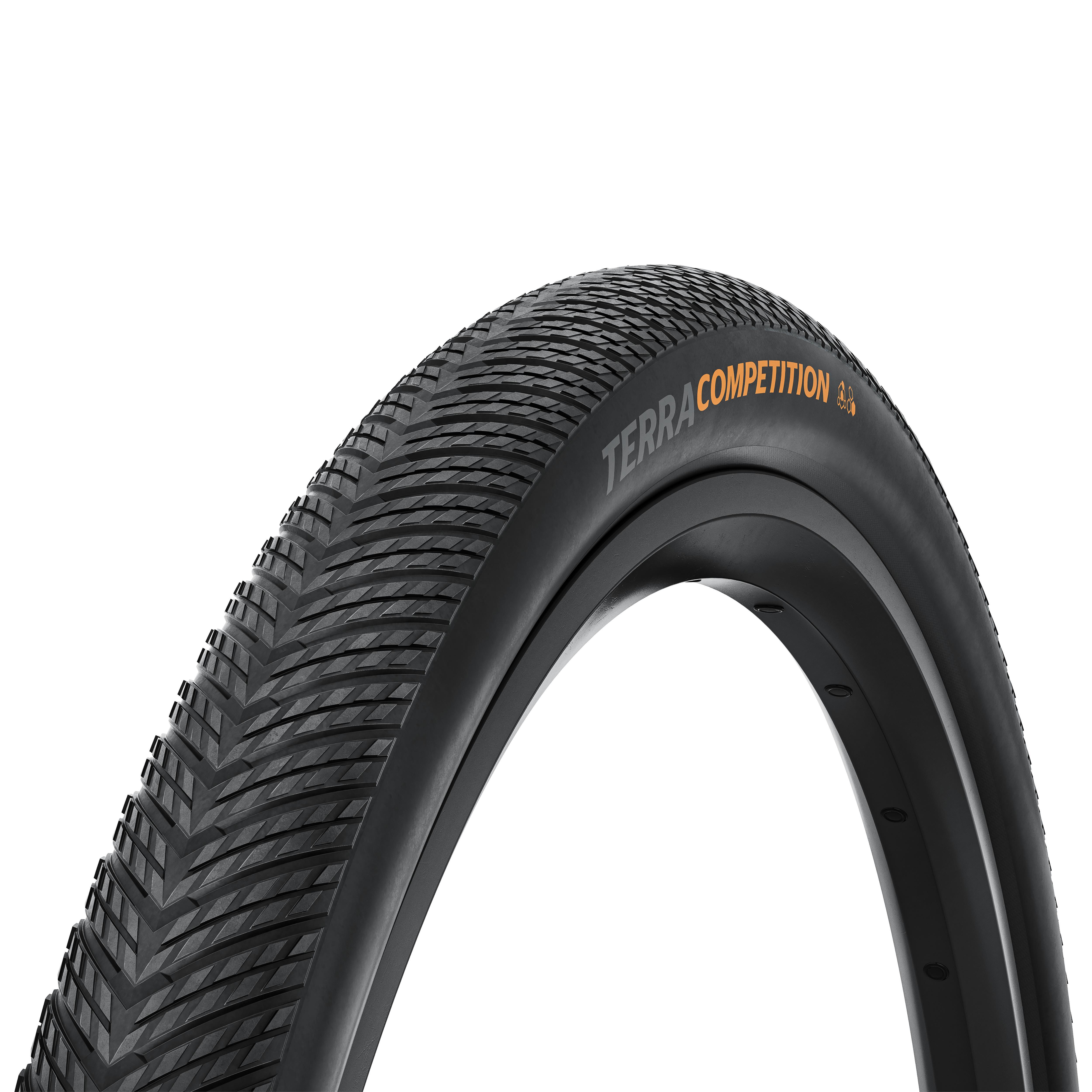 Continental Terra Competition Race Rapid Foldable Tyre: BLACK/BLACK 700X40C