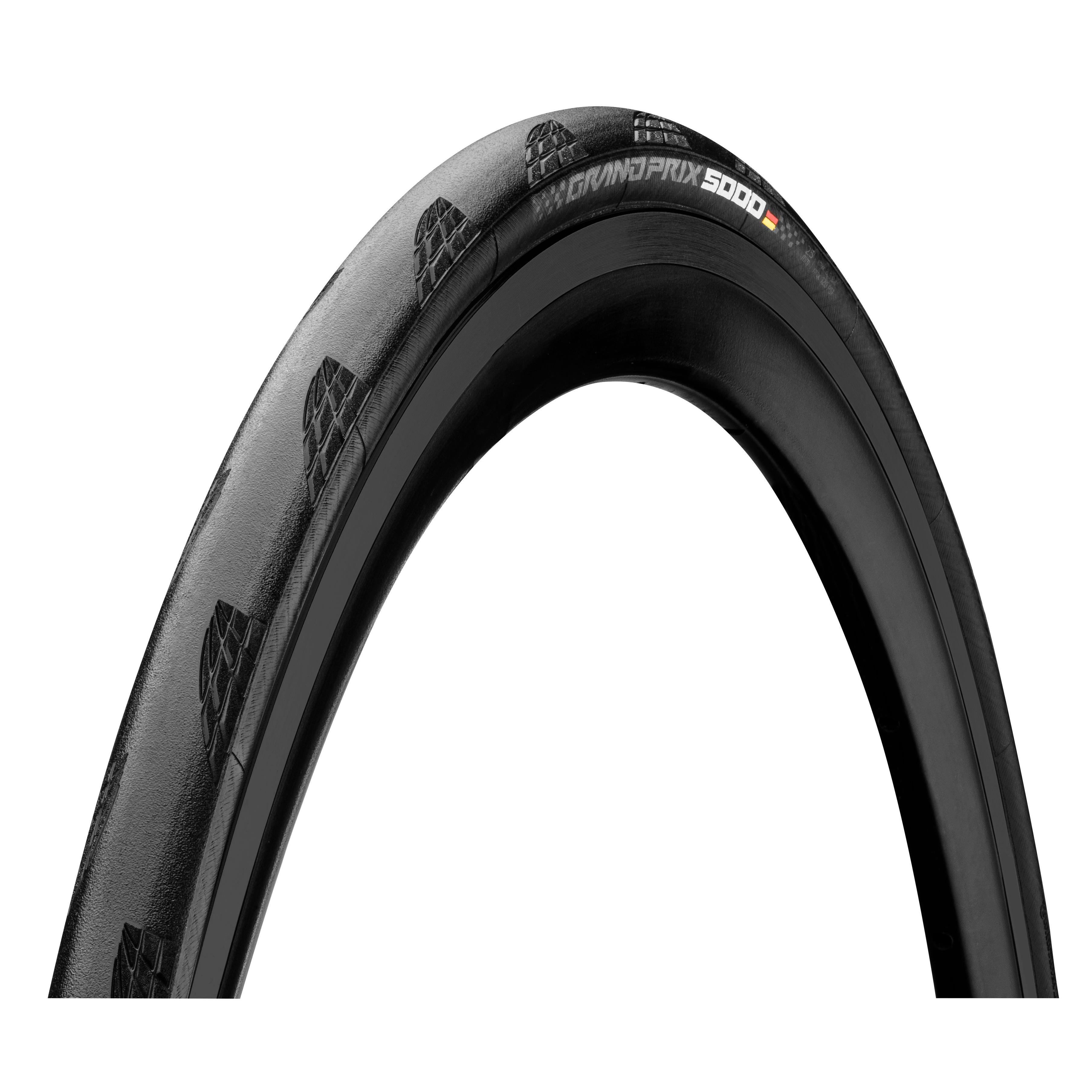 Continental Grand Prix 5000 All-Season Tubeless Ready Foldable Reflex Tyre: BLACK/BLACK 700X32C