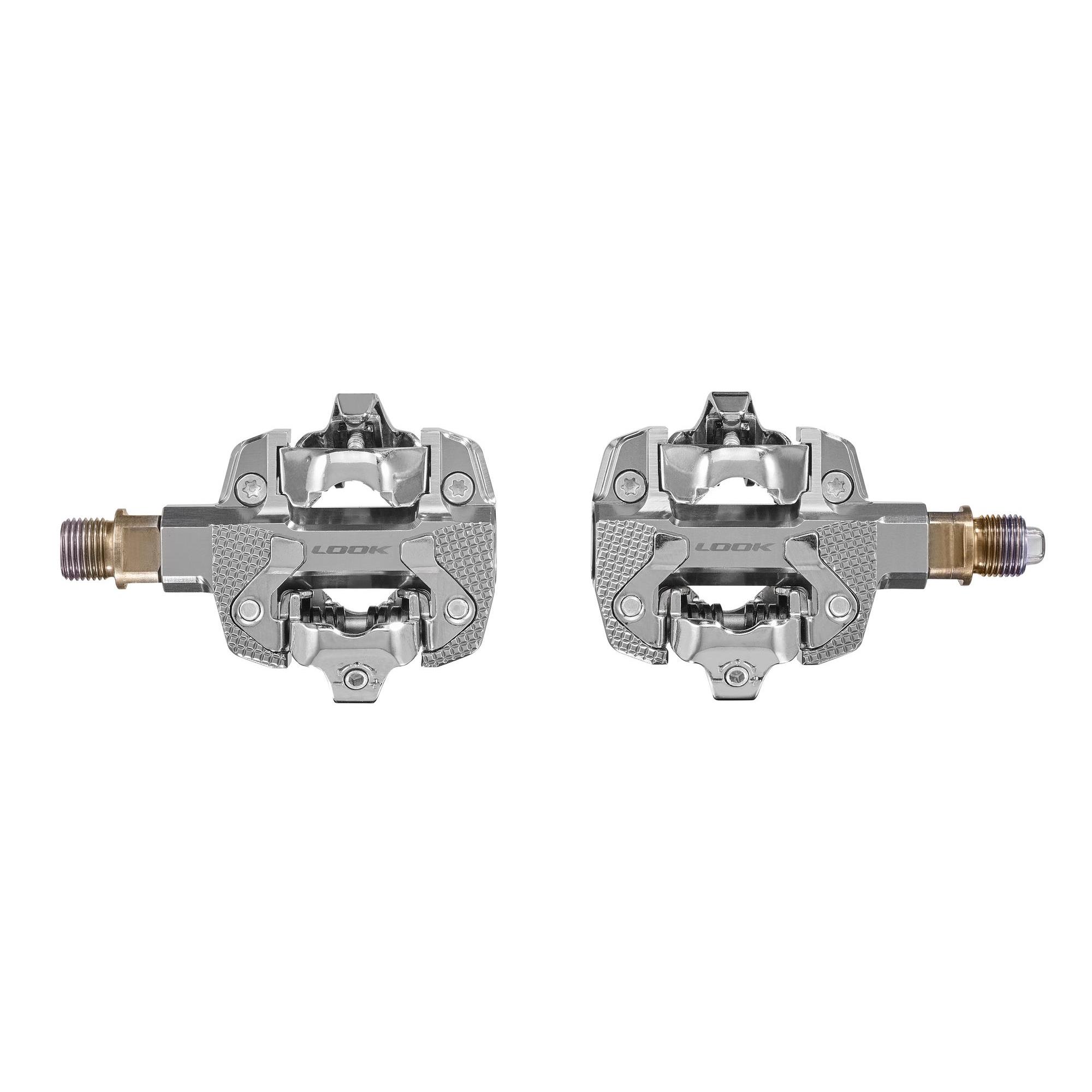 LOOK X-Track Single Sided Powermeter Pedals: SILVER