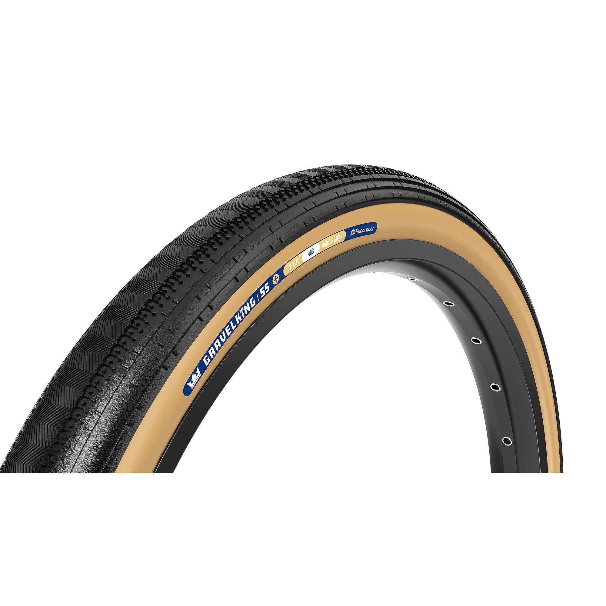 Panaracer TLR GravelKing SS Plus TLR Gravel Tyre: BLACK/BROWN 700X30C