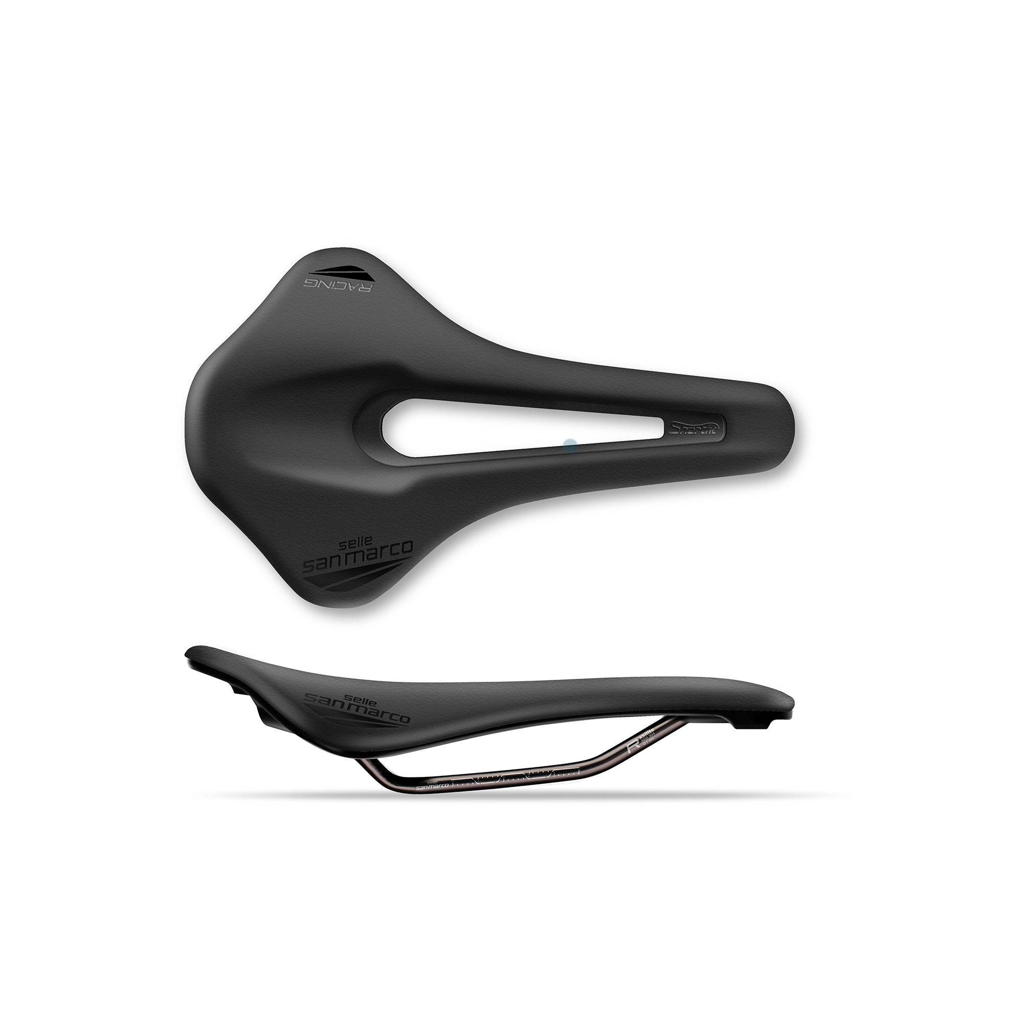 Selle San Marco Shortfit 2.0 Racing Saddle: BLACK/BLACK S3