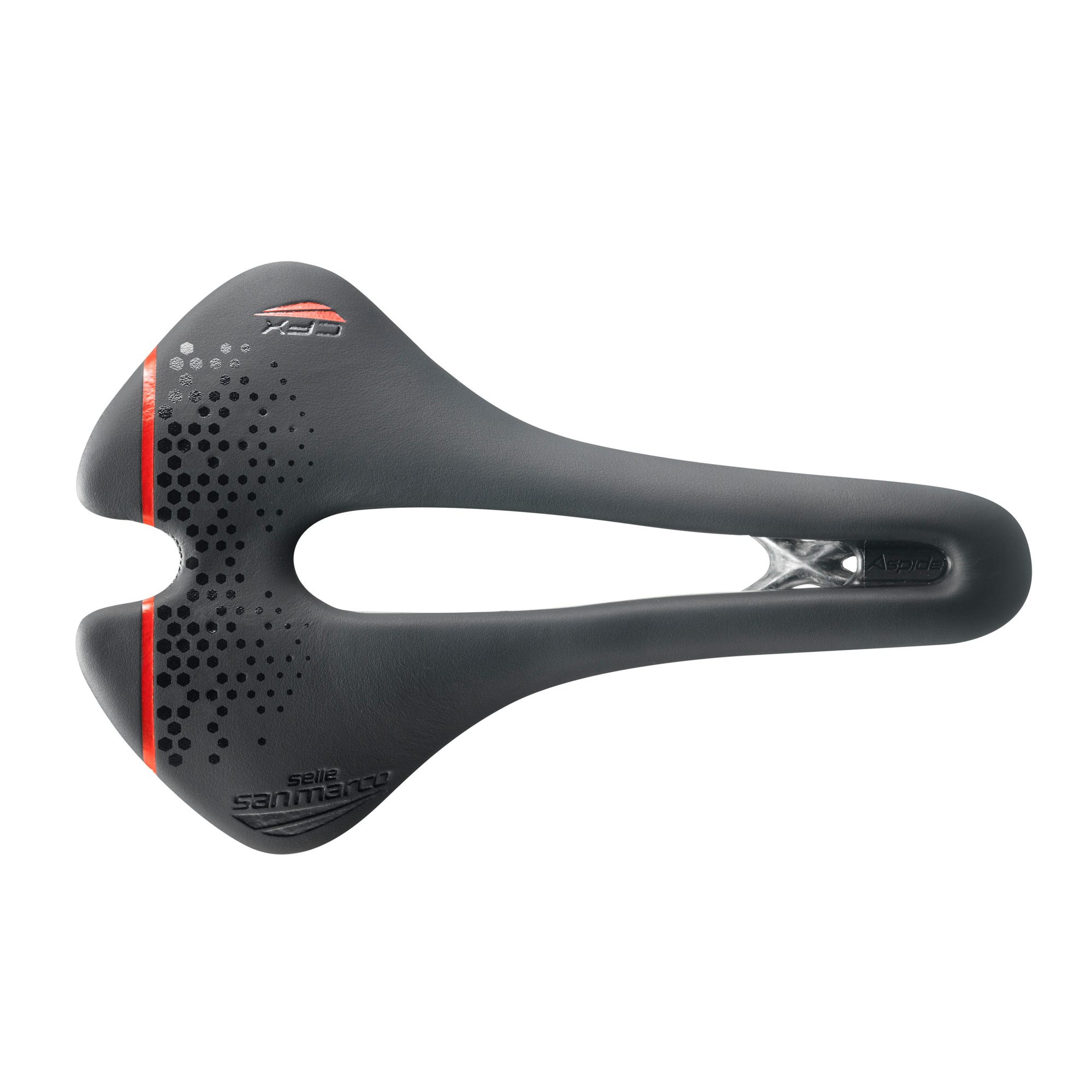 Selle San Marco Aspide Short Carbon FX Saddle: BLACK/BLACK WIDE (L3)
