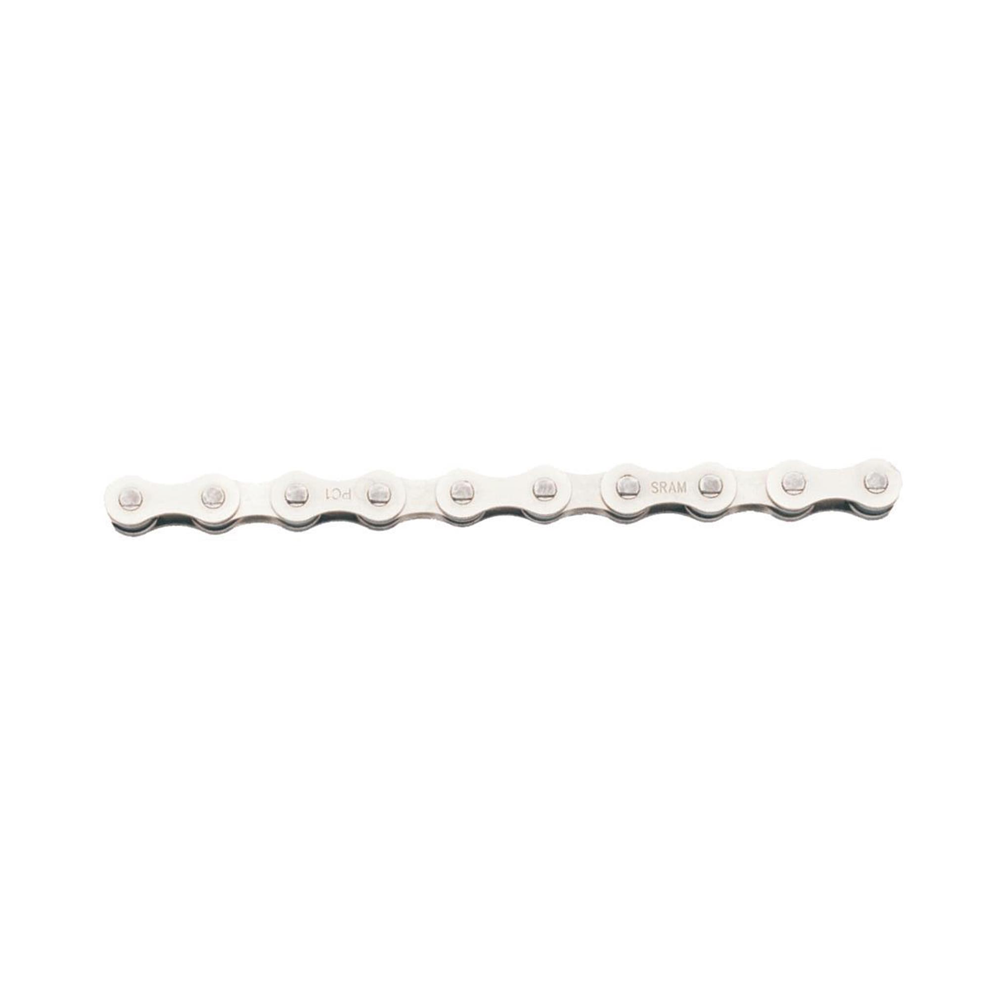 SRAM PC1 1/8 1SPD CHAIN NICKEL (114 LINKS) SILVER SINGLE SPEED