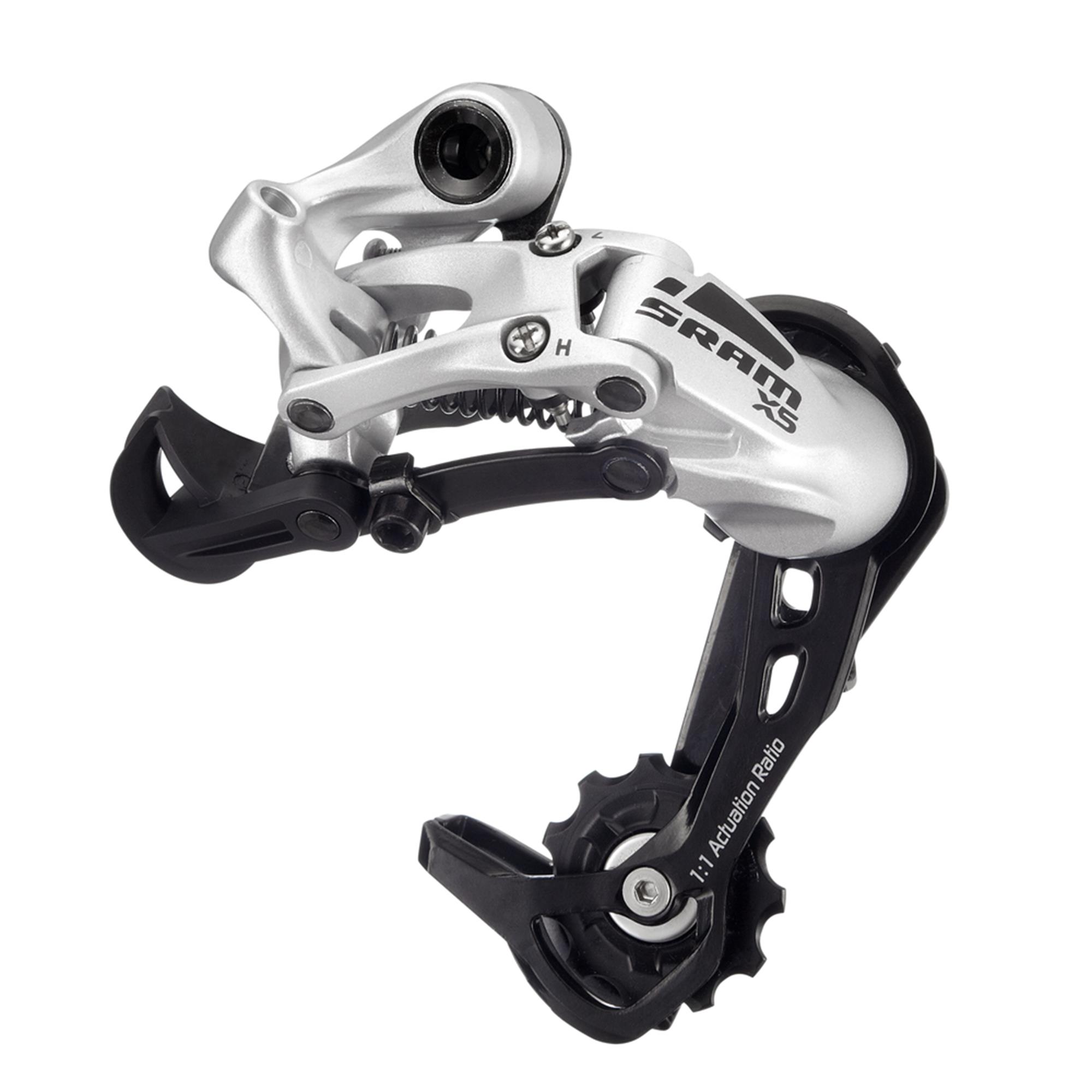 SRAM X5 Rear Derailleur - (8-9spd): SILVER 8/9spd long