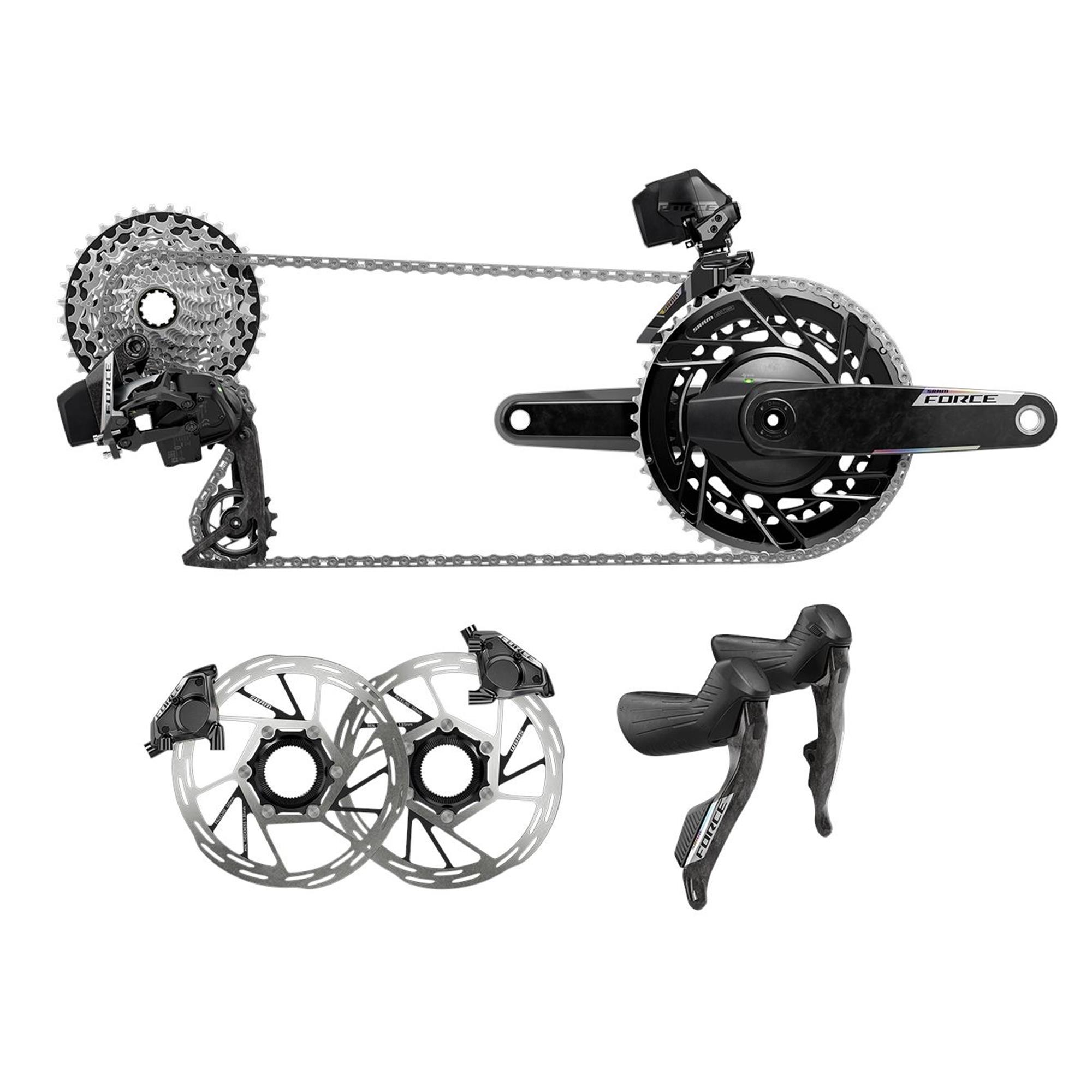 SRAM Force AXS 2X E1 Electronic Hrd Groupset: 160MM
