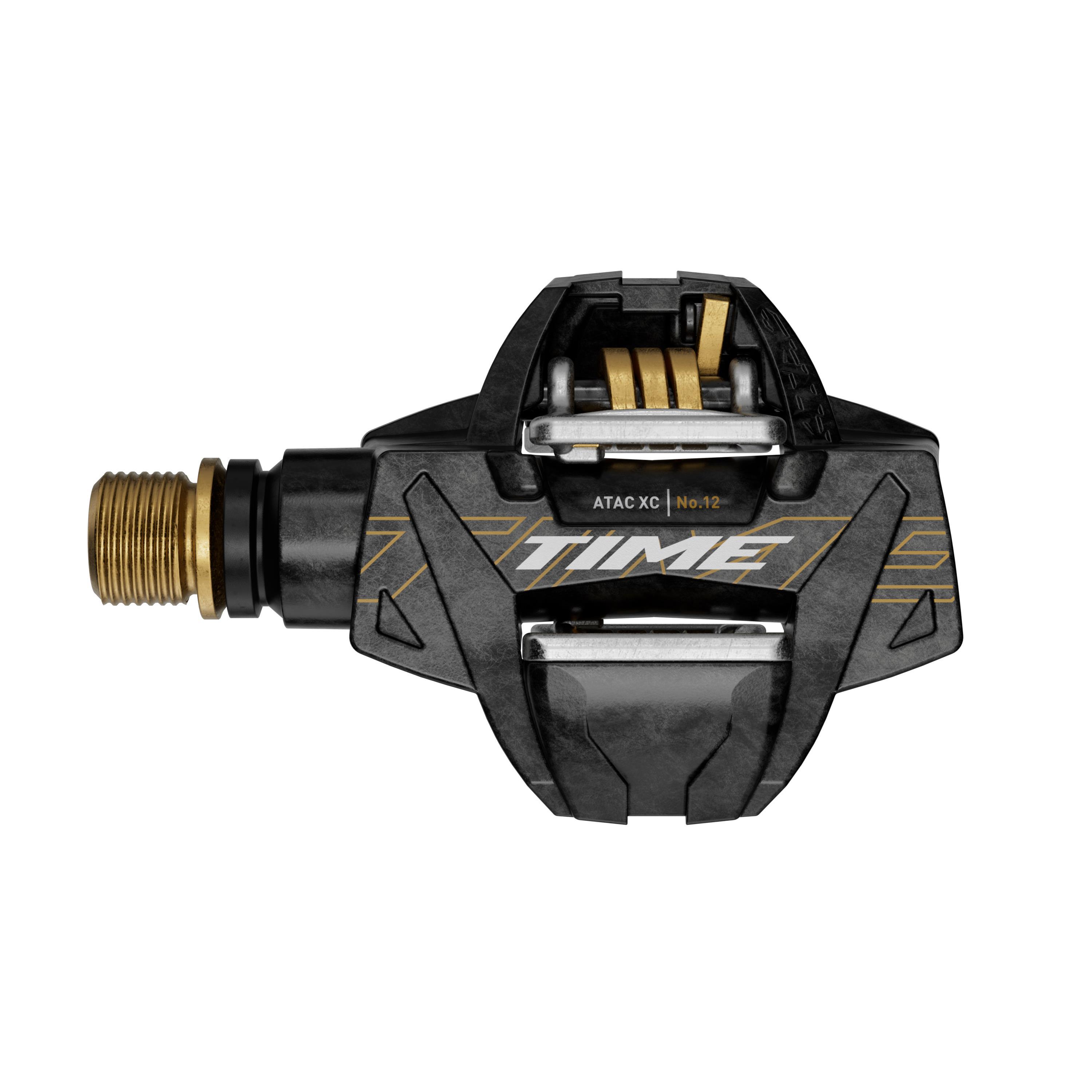 TIME Pedal XC 12, Carbon body and Titanium spindle including ATAC standard cleats, Carbon Gold C1: CARBON GOLD