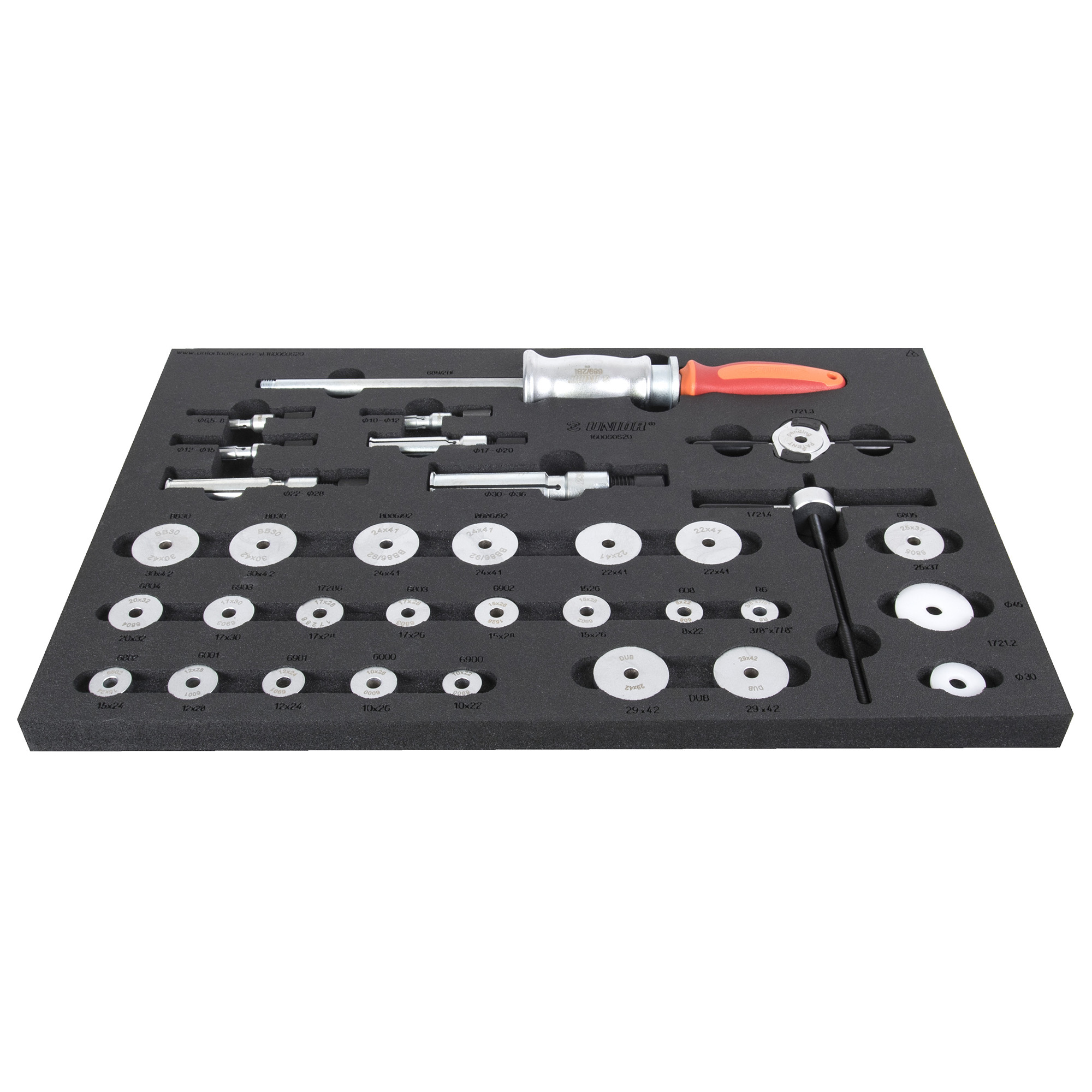 UNIOR Bearing Press Tool Tray: RED